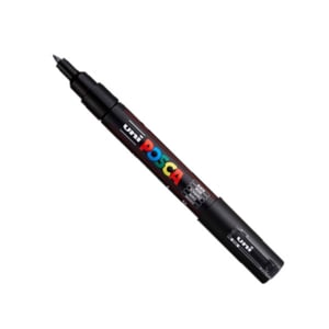 POSCA PC-1MC verfmarker / zwart / conische punt / 0,7 - 1 mm