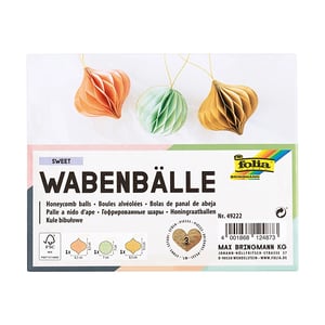 Folia honingraat ballen / Sweet / 3 stuks
