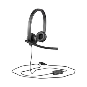 Logitech H570e stereo bekabelde headset / USB / zwart