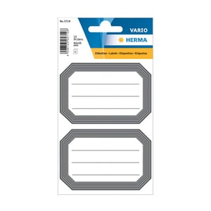 Herma 5719 boeketiketten / 82 x 55 mm / wit/grijs / 12 etiketten