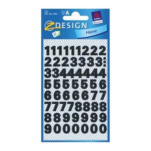 Avery Zweckform 3781 etiketten / 0-9 / zwart / 120 etiketten