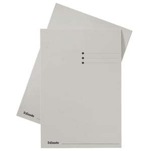 Esselte inlegmap / karton / lijnbedrukking / 10 mm overslag / A4 / grijs / 100 stuks