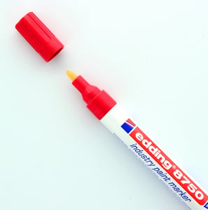 Edding 8750 industriële paint marker / rood / ronde punt / 2-4 mm