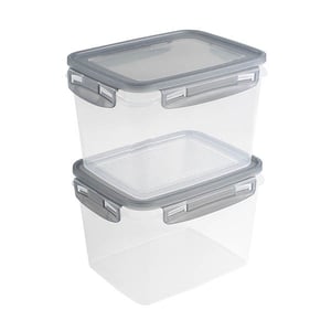 Sunware Club Cuisine diepvriesdozen / met clips / transprant/grijs / 1,9 liter / 2 stuks
