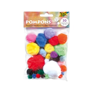 Folia pompons / assorti / 30 stuks