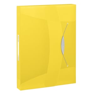 Esselte 6240 Vivida documentenbox / A4 / polypropyleen / transparant geel / 47mm / 380 vel