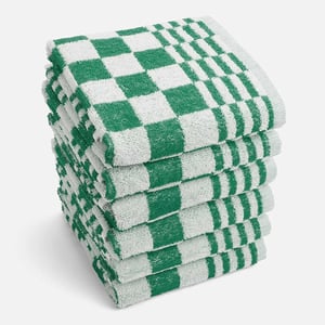 Byrklund Keukendoek Clean & Fresh / Groen Ruit / 50 x 50 cm / 6 stuks