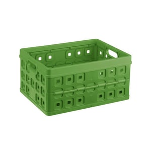 Sunware Square vouwkrat / natuur-groen / kunststof / 32 liter