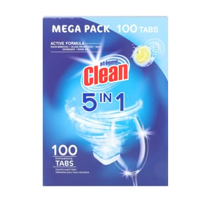 At Home Clean 5-in-1 vaatwastabletten / Lemon / 100 stuks