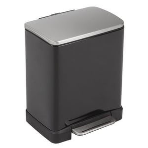 EKO Recycle E-Cube duo pedaalemmer zwart 10 + 9 liter