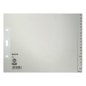 Leitz grijze kartonnen index / A4 / grijs / 20 tabs / 2-gaats
