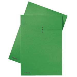 Esselte inlegmap / karton / lijnbedrukking / folio / groen / 100 stuks