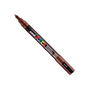 POSCA PC-3M verfmarker / kastanjebruin / ronde punt / 0,9 - 1,3 mm