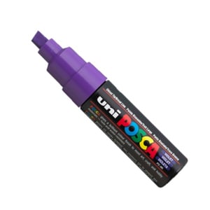 POSCA PC-8K verfmarker / paars / beitel punt / 8 mm