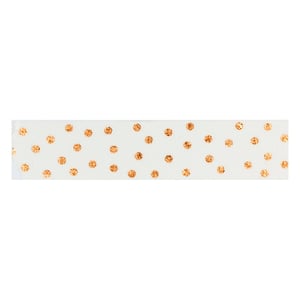 Folia washi tape met stippen / wit en roségoud / 1 stuk