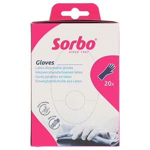 Sorbo Wegwerphandschoen / One Size / Latex / 20 stuks