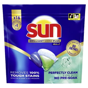 Sun Brilliant Shine Plus All-in-1 Vaatwascapsules / 16 stuks