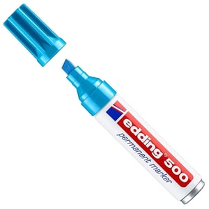 Edding 500 permanent marker / lichtblauw / beitelvormige punt / 2-7 mm