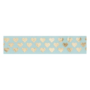 Folia washi tape / hartjes goud / 5 meter / 1 stuk