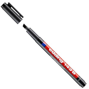 Edding 143B OHP marker / zwart / beitelvormige punt / 1-3 mm