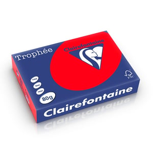 Clairefontaine papier / koraalrood / A4 / 80 gr. / 500 vel