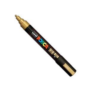 POSCA PC-5M verfmarker / goud / ronde punt / 1,8 - 2,5 mm