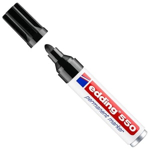 Edding 550 permanent marker / zwart / ronde punt / 3-4 mm