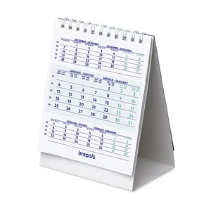 Brepols bureaukalender staand / 10,5 x 13 cm / 4-talig / 2027