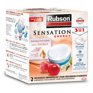 Rubson Sensation vochtopnemer navullingen / fruit / 2 x 300 gram
