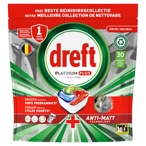 Dreft All-in-One Platinum Plus Vaatwastabletten / Original / 30 stuks