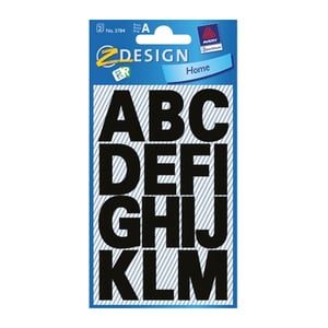 Avery Zweckform 3784 etiketten / A-Z / zwart / groot / 26 etiketten