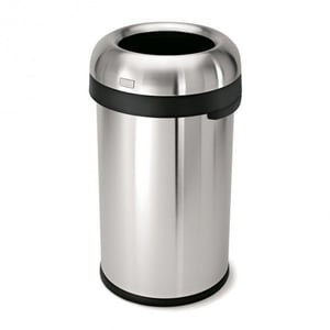 Simplehuman open afvalbak / Code X / zilver / 80 liter