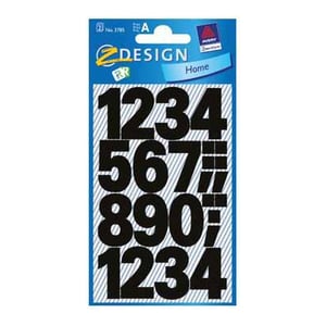 Avery Zweckform 3785 etiketten / 0-9 / zwart / groot / 28 etiketten