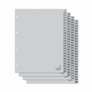 Kangaro G4100CM A4 index / plastic / 1-100 / 23-gaats