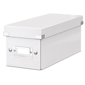 Leitz 6041 WOW CD opberg box / PP gelamineerd hardboard / wit