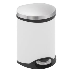 EKO Shell Bin pedaalemmer / wit / 6 liter