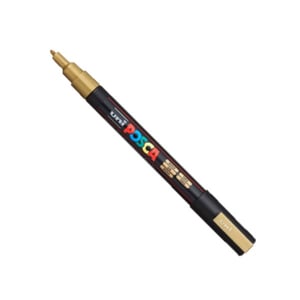 POSCA PC-3M verfmarker / goud / ronde punt / 0,9 - 1,3 mm