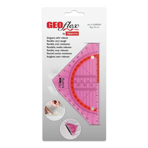 Aristo AR-23009NP geoflex geodriehoek / flexibel / neon roze / 16 cm (lengte)