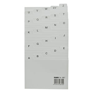 Han HA-987 tabkaart / polypropyleen / grijs / 25-tabs