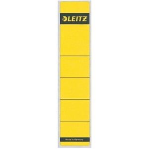 Leitz 1643 rugetiketten / geel / zelfklevend / smal / 39 mm x 191 mm / 10 etiketten
