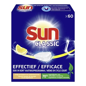 Sun Classic Vaatwastabletten / Citroen / 60 tabs