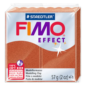 Fimo 8020-27 klei effect / boetseerklei / metallic koper / 57 gram