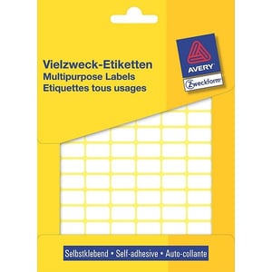 Avery Zweckform 3311 multifunctionele etiketten / wit / 16 mm x 9 mm / 2646 etiketten