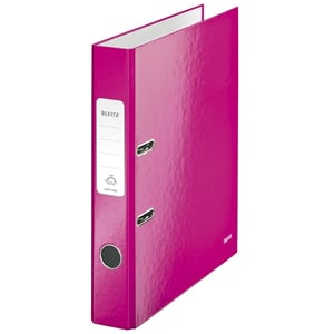 Leitz 180 WOW ordner / A4 / karton / roze metallic / 50 mm