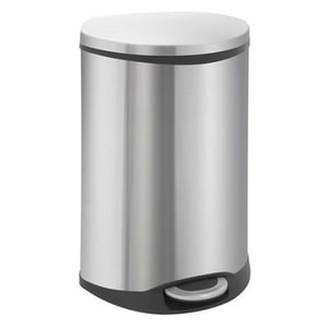 EKO Shell Bin pedaalemmer / metaal / mat RVS / 50 liter