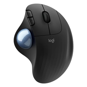 Logitech M575 ergonomische muis / trackball / draadloos / USB, Bluetooth / zwart