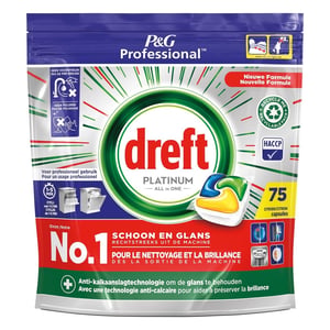 Dreft All-in-One Platinum vaatwastabletten / Lemon / 75 stuks