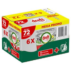 Dreft Platinum Plus Anti-Dofheidstechnologie Vaatwastabletten / Lemon / 72 stuks