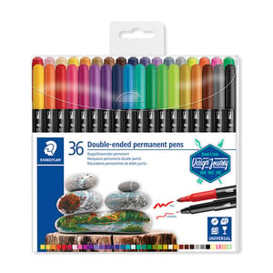 Staedtler permanent marker met dubbele punt / assorti / ronde punt / 0,5 - 3 mm / 36 stuks