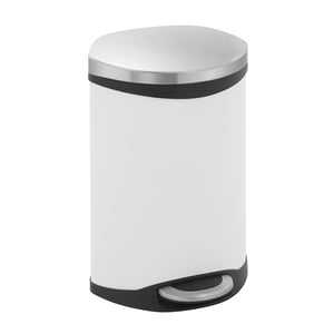 EKO Shell Bin pedaalemmer / mat wit / 10 liter